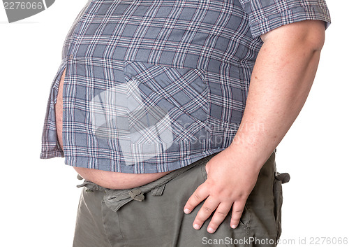 Image of Fat man with a big belly