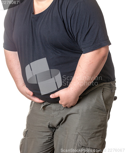 Image of Fat man with a big belly