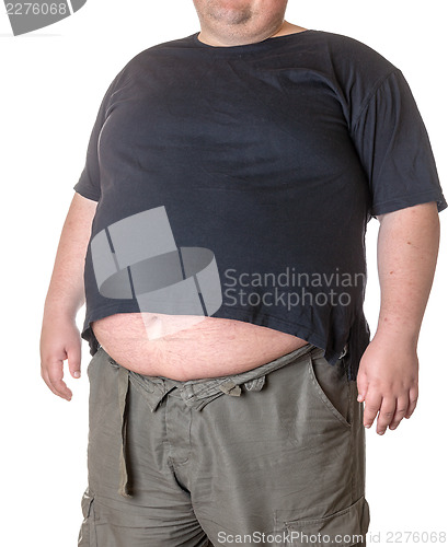 Image of Fat man with a big belly