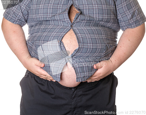 Image of Fat man with a big belly