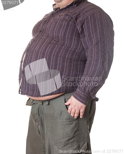 Image of Fat man with a big belly