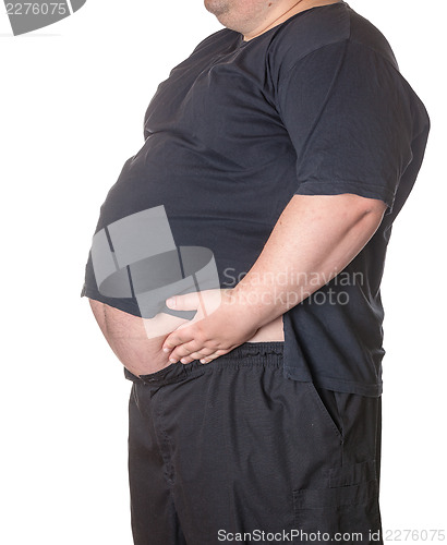 Image of Fat man with a big belly