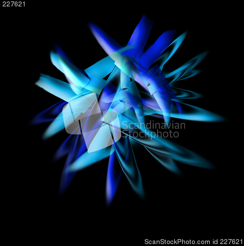 Image of abstract flame blue