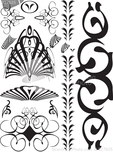 Image of abstract swirl black