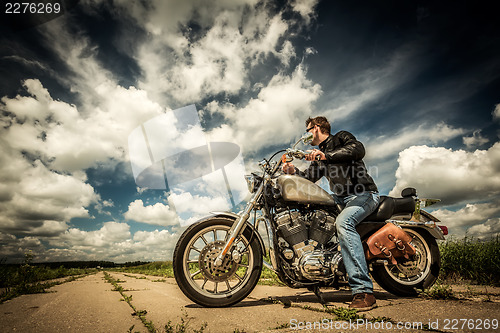 Image of Biker on the road