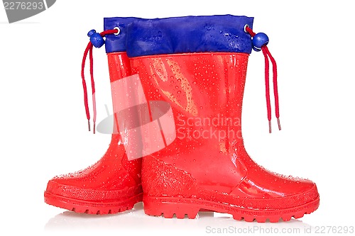 Image of Red rain boots 