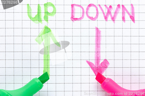 Image of Up and down arrows