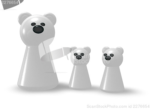 Image of polar bear family