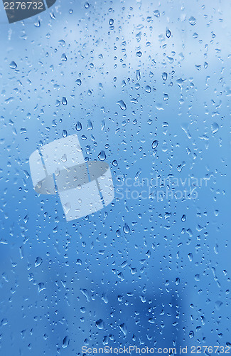 Image of Drops of water on glass