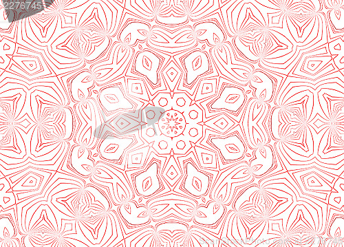 Image of White background with abstract red pattern
