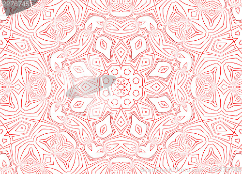 Image of White background with abstract red pattern