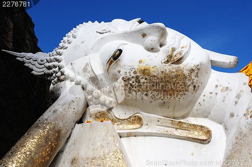 Image of Reclining Buddha at an Ancient wat in Thailand