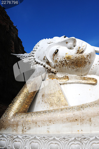 Image of Reclining Buddha at an Ancient wat in Thailand