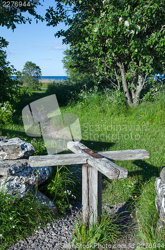 Image of Wooden turnstile