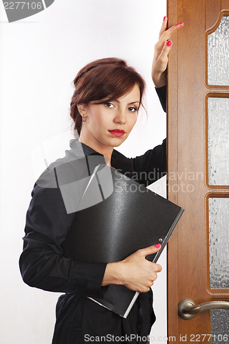 Image of business woman with folder