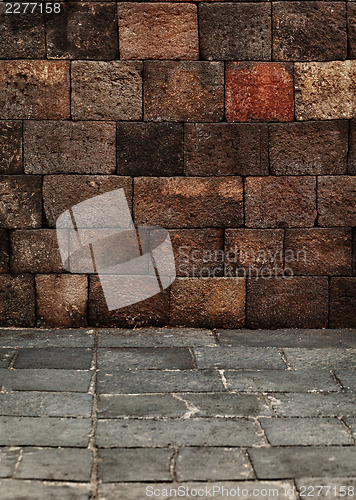 Image of Stone blocks wall and floor - medieval architecture