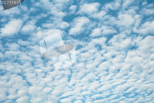 Image of White high heaped clouds background