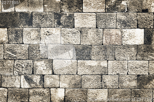 Image of Vintage old style stone wall grunge background