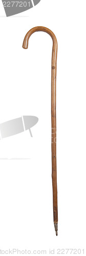 Image of Old walking stick isolated on white