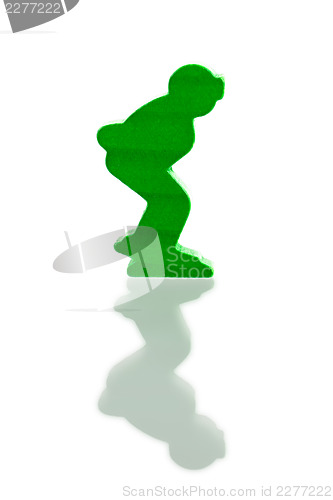 Image of Green pawn isolated on a white background