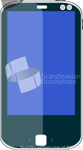 Image of smart phone with blue screen
