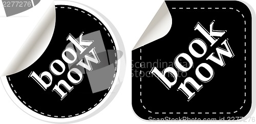 Image of Book online now stickers set