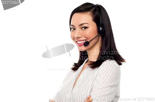 Image of Female call centre executive