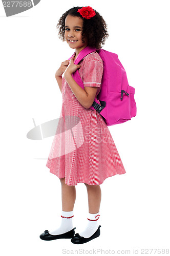 Image of Curly haired elementary school girl