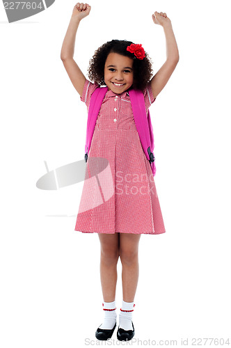 Image of Enthusiastic elementary school girl