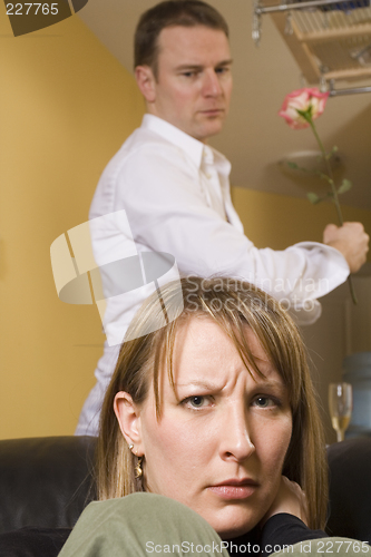 Image of couple arguing in apartment