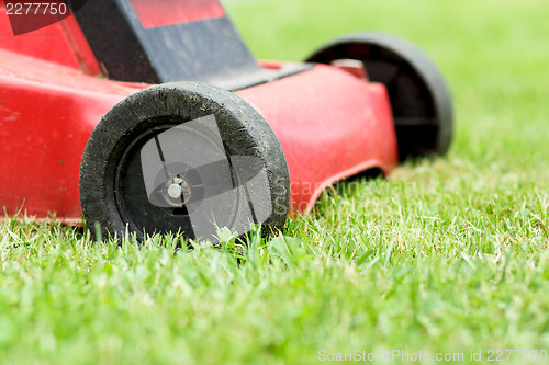 Image of Lawnmower on grass