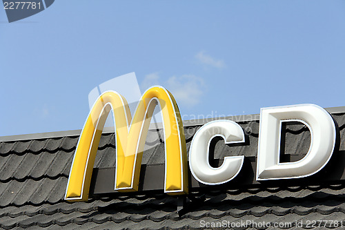 Image of Detail of the McDonalds sign