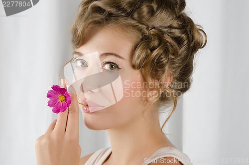 Image of beauty woman closeup portrait