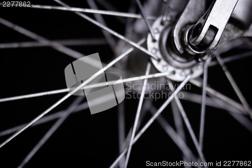 Image of Front wheel of a bicycle 