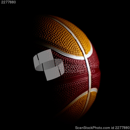 Image of Basketball ball isolated on black
