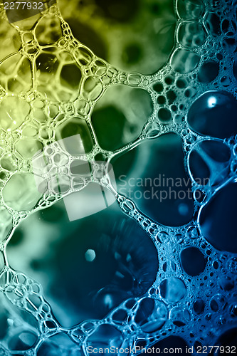 Image of Soap bubbles texture, macro, toned