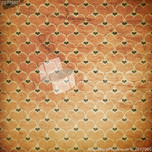 Image of Vintage grunge hearts background. 