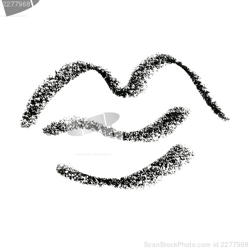 Image of Painted Lips Symbol Outline.