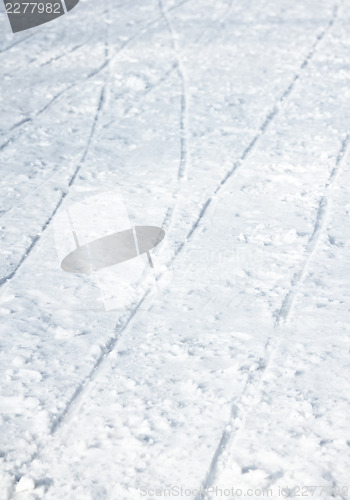 Image of Sled print in the snow