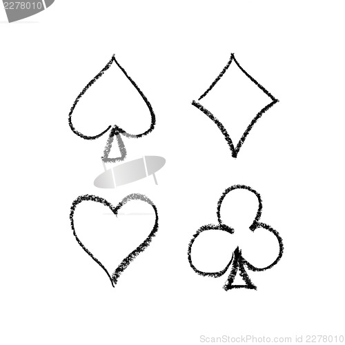 Image of The four suits symbols.