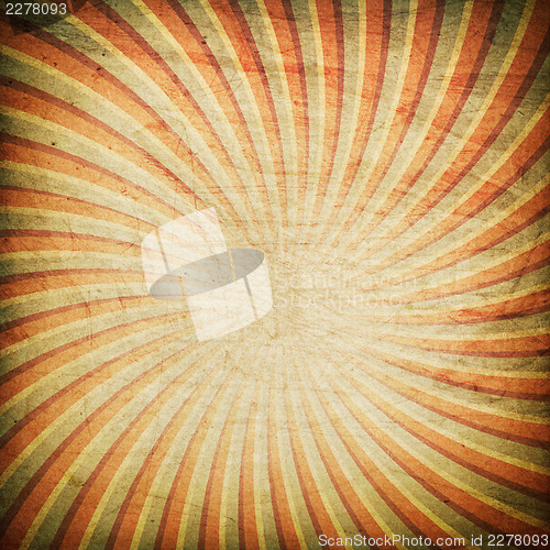 Image of Grunge swirl rays retro background