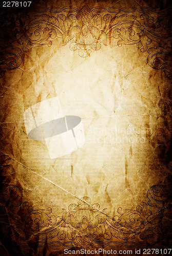 Image of Vintage ornated paper. Classic vintage background.