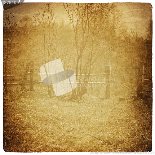 Image of Vintage fence with gate