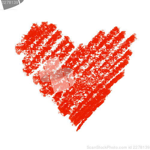 Image of Painted Red Heart Symbol.