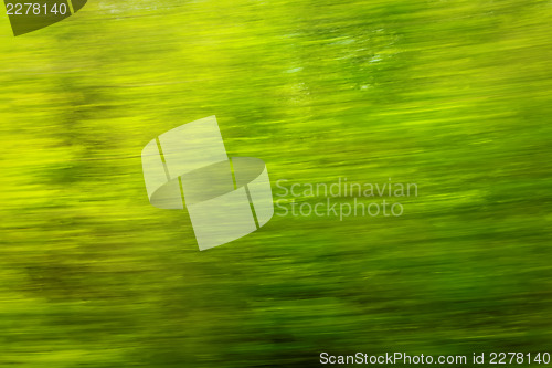 Image of Spring view from car window, defocused.