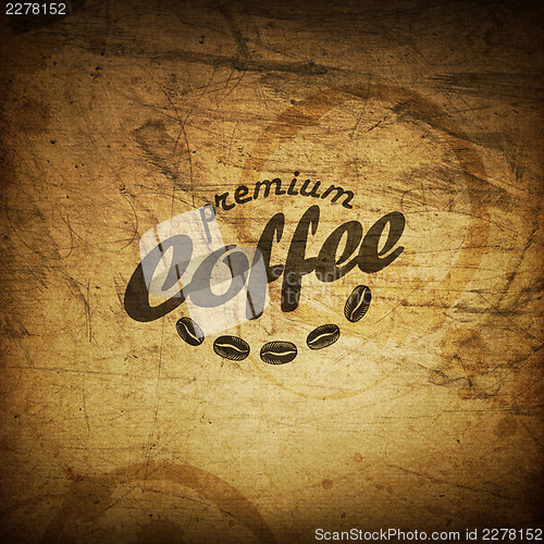 Image of Coffee grunge retro background