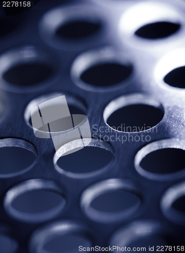 Image of Steel metal background, blue toned.