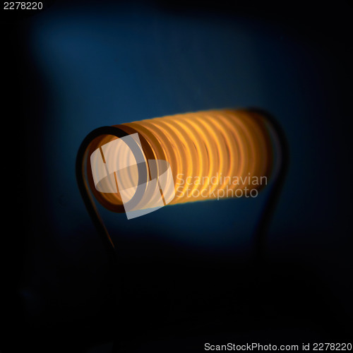 Image of Filament closeup of the lightbulb.