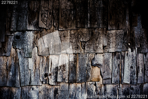 Image of Old weathered wood shingles texture