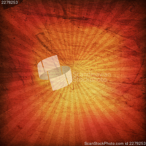 Image of Grunge red sunburst background.
